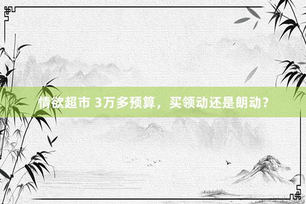 情欲超市 3万多预算，买领动还是朗动？
