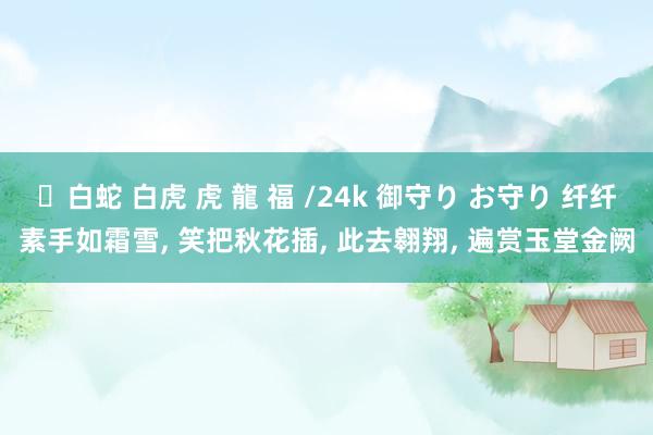 ✨白蛇 白虎 虎 龍 福 /24k 御守り お守り 纤纤素手如霜雪， 笑把秋花插， 此去翱翔， 遍赏玉堂金阙