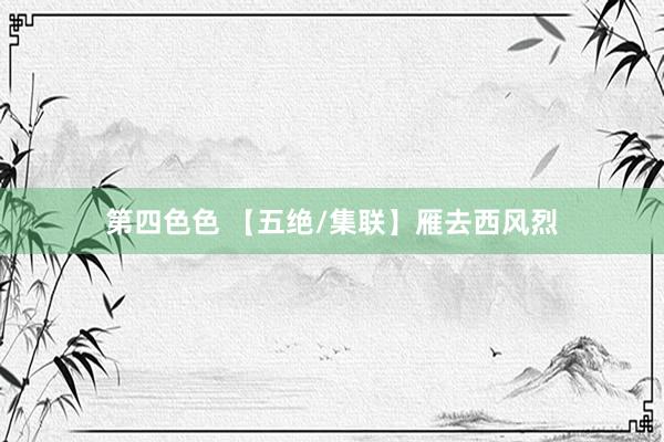 第四色色 【五绝/集联】雁去西风烈