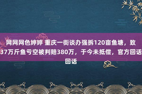 网网网色婷婷 重庆一街谈办强拆120亩鱼塘，致37万斤鱼亏空被判赔380万，于今未抵偿，官方回话